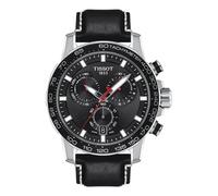 Tissot T125.617.16.051.00 Supersport Chrono Black Dial Black Leather Strap Watch for Men