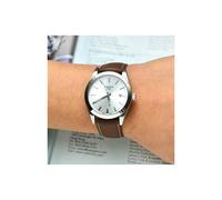 TISSOT T127.410.16.031.00 MENS WATCH BROWN LEATHER STRAP SILVER DIAL