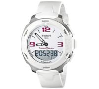 Tissot Unisex Quartz Watch with White Dial Analogue-Digital Display and Rubber T081,420,17,017,00
