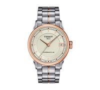 Tissot Womens Luxury 316L Stainless Steel case with Rose Gold PVD Coating Swiss Automatic Watch, Grey, Stainless Steel, 18 (T0862072226101)