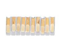 Tissting 10 Pcs Bb Clarinet Reeds 2.5 Strength with Storage Box for Clear Tone and Durability - Ideal for Beginners and Professionals in School Bands Orchestra Rehearsals and Solo Performances