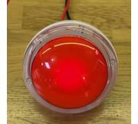 Tissting 100mm Arcade Button, Big Red Button Game Round LED Light Push Button with Microswitch LED Illumination ABS for DIY Arcade Machine Video Games Parts and for Party Supplies