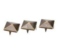 Tissting 100pcs Square Rivets, 4 Claw Metal Pyramid Rivets Punk Spikes Spots Studs for DIY Leathercraft Clothes Belt Bag Shoes Jewelry Decoration(15mm-Bronze)