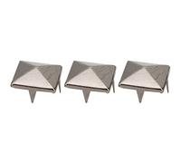 Tissting 100pcs Square Rivets, 4 Claw Metal Pyramid Rivets Punk Spikes Spots Studs for DIY Leathercraft Clothes Belt Bag Shoes Jewelry Decoration(15mm-Black)