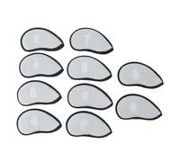 Tissting 10pcs Golf Iron Covers Breathable Nylon Mesh Protective Set - Medium Size Headcovers For Most Golf Clubs With Secure Hook Loop Closure For Tournaments Practice (Gray)