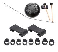 Tissting 10Pcs Steel Tongue Drum Finger Sleeves, Tongue Drum Finger Pick Knocking Playing Finger Cover Silicone Instrument Accessory for Percussion Instrument Handpan