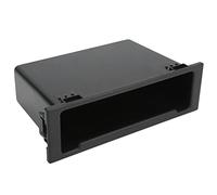 Tissting 1Din Dashboard Storage Box Black For - Car Radio Organizer Replacement 12x8x5cm/4.7x3.1x2in ABS Plastic Dashboard Storage Compartment