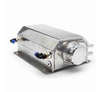 Tissting 1L Aluminum Coolant Reservoir Tank with Drain Plug - Universal Overflow Expansion & Oil Catch Can for Car Radiator Cooling System (3.38 fl oz, 1000ml) (2L)
