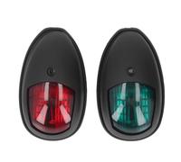 Tissting 2 Pcs LED Boat Navigation Light,DC12-24V Marine Boat Light,Green Starboard Red Port Navigation Lights for Pontoon Yacht Sailboat Speedboat Fishing Boats (Black)