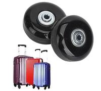 Tissting 2 Pcs Luggage Wheels Replacement 56 x 24mm Rubber Swivel Caster Wheels Luggage Suitcase Replacement Wheels for Baby Stroller Roller Skates