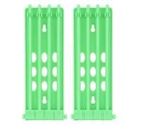 Tissting 2 Pcs Pigeon Leg Band Holder Frame with Rotatable Rod - Plastic Foot Ring Organizer for Parrots, Chicken, Duck, Eagle Rings, Wall Mountable Storage Rack for Bird Supplies (Green)