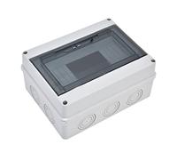 Tissting 2 Way Distribution Box Transparent Cover IP66 Waterproof DIN Rail Outdoor - 125 x 55 x 90mm / 4.9 x 2.2 x 3.5in For Indoor Outdoor Wall Circuit Breaker