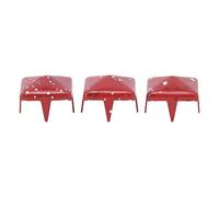 Tissting 200 Pcs Square Rivets Set Rivet Studs 9mm Metal Pyramid Studs Punk Spikes Nailhead for Leather Craft, Clothing, Bag, Shoes(Dark Red)