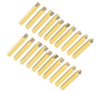 Tissting 20Pcs Lathe Turning Milling Cutting Tool, 1/4” Lathe Tools Carbide Tipped Set for General Lathes and CNC Lathes