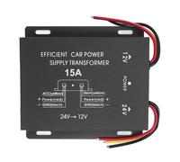 Tissting 24V to 12V DC Voltage Converter 15A High Performance Durable Metal - Wide Application for Cars Trucks RVs Buses with Advanced Guard Memory Function Stable Power Supply 12V Output