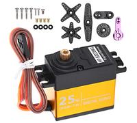 Tissting 25kg Metal Gear Numerical Control Waterproof Steering Engine Servo, High Torque CNC Aluminum Digital Servo Motor for 1/8 RC Car