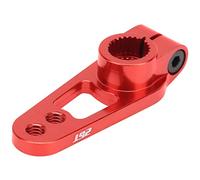 Tissting 25T Steering Gear Arm Servo Arm Accessory Replacement Part for RC Car, CNC Machined Aluminum Alloy Durable Servo Arm 31x10mm Compatible with 1/8 1/10 Scale Models (Red)