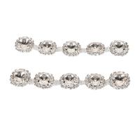 Tissting 2Pcs Crystal Glass Rhinestone Shoe Clips - Elegant Shoe Decorations For Wedding Party Bridal Sandals Boots Hats And Purses 10.5x2cm/4.1x0.8in Sparkling DIY Accessory