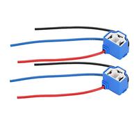 Tissting 2Pcs H4 Wiring Harness Plug,9003 Wire Connector Female Pigtail Heavy Duty Ceramic Socket Headlight Elbow with Cable Modify LED Headlights and Fog Lights