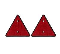 Tissting 2pcs Triangular Red Reflector Double Hole Design Ensure Driving Safety Waterproof Car Warning Marker Auto Parts for Trucks Trailers Caravans Rvs