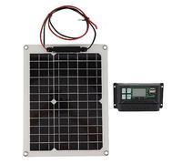 Tissting 300W Solar Panel Kit with Solar Charge Controller, 2 USB Output ABS Material Portable Design for Outdoor Camping RV Boat Battery Charging