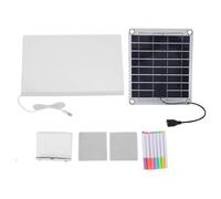 Tissting 30W LED Message Board with 7 Color Pens - Solar USB Powered Acrylic Writing Board for Home Cafe Menu Notes Drawing 30x20cm/11.8x7.9in