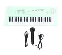 Tissting 37-Key Electric Piano Musical Keyboard, Built-in Microphone Recording Function Portable Dual Power Supply BF-3738 for Beginners Kids Music Education (Green)