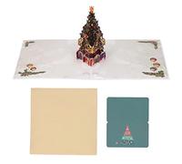 Tissting 3D Christmas Card with Envelope Festive Tree Design, Hand Assembled Durable Paper Greeting Card for Holiday Wishes Gift Giving to Family Colleagues Friends Seasonal Celebr