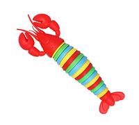 Tissting 3D Lobster Fingertip Sensory Stress Relief Toy, Simulated Design Anxiety Decompression Hand Toy Plastic Material for Adults Kids ADD ADHD Home Office Desk Decor (Red Head)