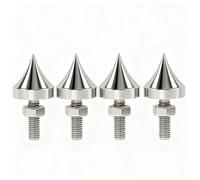 Tissting 4 Pcs Speaker Spikes M6/M8/M10/M12 Stainless Steel HiFi Shock Absorber Isolation Pucks Speaker Resonance Feet Spikes for Amplifier CD DVD Player(M8)
