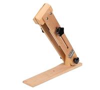 Tissting 45cm/17.7in Leather Stitch Pony Adjustable Angle Beech Wood Tool - Streamlined Design 360°Rotation Stretch Rod for DIY Leather Crafting Stable Efficient Hand Stitching