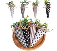 Tissting 4Pcs Easter Fabric Carrot Ornaments 15cm Soft Spring Decor Hanging Ornaments for Easter Party Home Table DIY Craft Photo Props