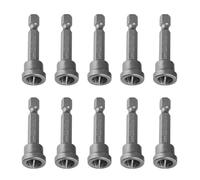 Tissting 50mm PH2 Hex Shank Magnetic Screwdriver Bits Set, 10Pcs Drywall Plasterboard Locating Bits Chrome Vanadium Alloy Steel for Power Drill Cordless Drill