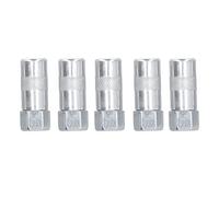 Tissting 5Pcs 1/8in NPT Standard Grease Gun Coupler Four Claw Piece Design with Self Locking Capabilities Heavy Duty Grease Gun Flat Nozzle End Connectors for Equipment Maintenance