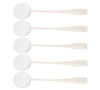Tissting 5PCS Long Handled Powder Puff, Body Lotion Applicator Water Absorption Soft Powder Puff for Girl Women (White)