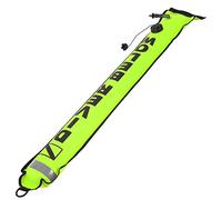 Tissting 6FT High Visibility Inflatable Scuba Diving Surface Signal Marker Buoy, SMB Diving Accessory with Reflective Strips and Stainless Steel D Ring, Quick Inflate and Deflate (Fluorescent Yellow)