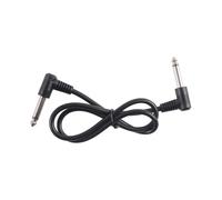 Tissting 6Pcs 7 Inch Guitar Patch Cables, Right Angle Type Connectors, 6.35mm Pedal Board Cables for Noise Reduction, Effect Pedals and Music Recording (Black)