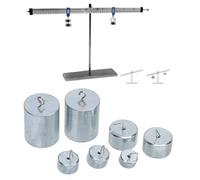 Tissting 7 Pcs Calibration Weight, 10g 20g 50g 200g Hooked Weight Chrome Scale Weight Set for General Science Physics Laboratory Work