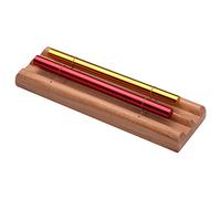 Tissting 7-Tone Chime Meditation Instrument with Mallet, Educational Musical Percussion Tool for Classroom and Home Use, Includes Wood Base and Mallet, 20.5cm/8.1in, 200g/7.1oz (2-Tone)