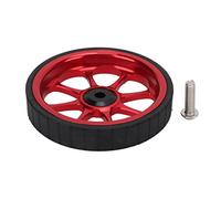Tissting 82mm Aluminum Alloy Folding Bike Easy Wheel with Widened Bearing, Flat O Ring Design Large Bearing System Durable Aluminum Rubber Tire Material for Brompton 3sixty Folding (Red)