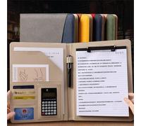 Tissting A4 Clipboard Folder, Professional PU Leather Document Organiser with Metal Clip and Multiple Compartments, 33cm Wide for Office, School, Business Meetings and Professionals