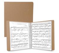 Tissting A4 Sheet Music Folder 20 Pocket 40 Pages Choir Folder, DIY Paper Cover Music Binder Piano Guitar Score Organizer for Piano Musicians Band Performance