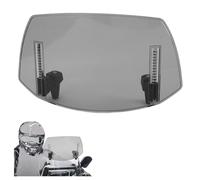 Tissting Adjustable Motorcycle Windscreen Extension 29.5 x 22 cm Grey - Universal ABS Wind Deflector for MT07 MT09 MT10 R1 R3 FZ6 TMAX530 TMAX 500 Enhancing Ride Comfort and Visibility