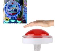 Tissting Arcade Buttons, Game LED Light Push Button Big Red Arcade Push Button with Microswitch LED Illumination 100mm Acrylic ABS for Arcade Machines Games Accessory