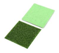 Tissting Artificial Turf Tiles, Realistic Synthetic Lawn Mats 15x15cm 10PCS Washable Fake Grass for DIY Garden Landscaping Balcony Decoration