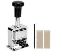 Tissting Automatic Number Stamp 5 Digit 2.5mm Self Inking Automatic Transposition Coding Machine - Stainless Steel Clear Print Stamping Tool for Office School Bill File Marking