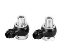 Tissting Banjo Fitting Adapter Connector, 6AN x 1/4 NPSM 90 Degree Angle Oil Cooler Line Adapter for GM Transmission Models Including 4L80E 1997 to Mid 2010 (B)