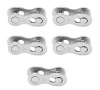 Tissting Bicycle Missing Link, Universal Quick Release Steel Chain Connector for 6/7/8/9/10/11/12 Speed Bikes, 5 Pairs of Reusable Repair Links for Cycling Maintenance