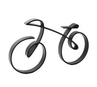 Tissting Bike Ornament Art Sculpture Minimalistic Bicycle Sculpture Wire Framed Style 3D Metal Wall Art Framed Style Iron Wire Bicycle Sculpture Bike Art Decor for Bicycle Lover, Home Decoration