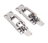Tissting Boat Anti Rattle Latch 2-Pack - Stainless Steel Lockable Marine Hatch Hold Down Clamp for Boats, Yachts, RV, Cabinets, Secure, Quiet, Easy Installation (1.26\
